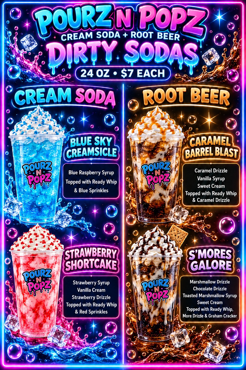 Cream Soda & Root Beer Dirty Sodas
