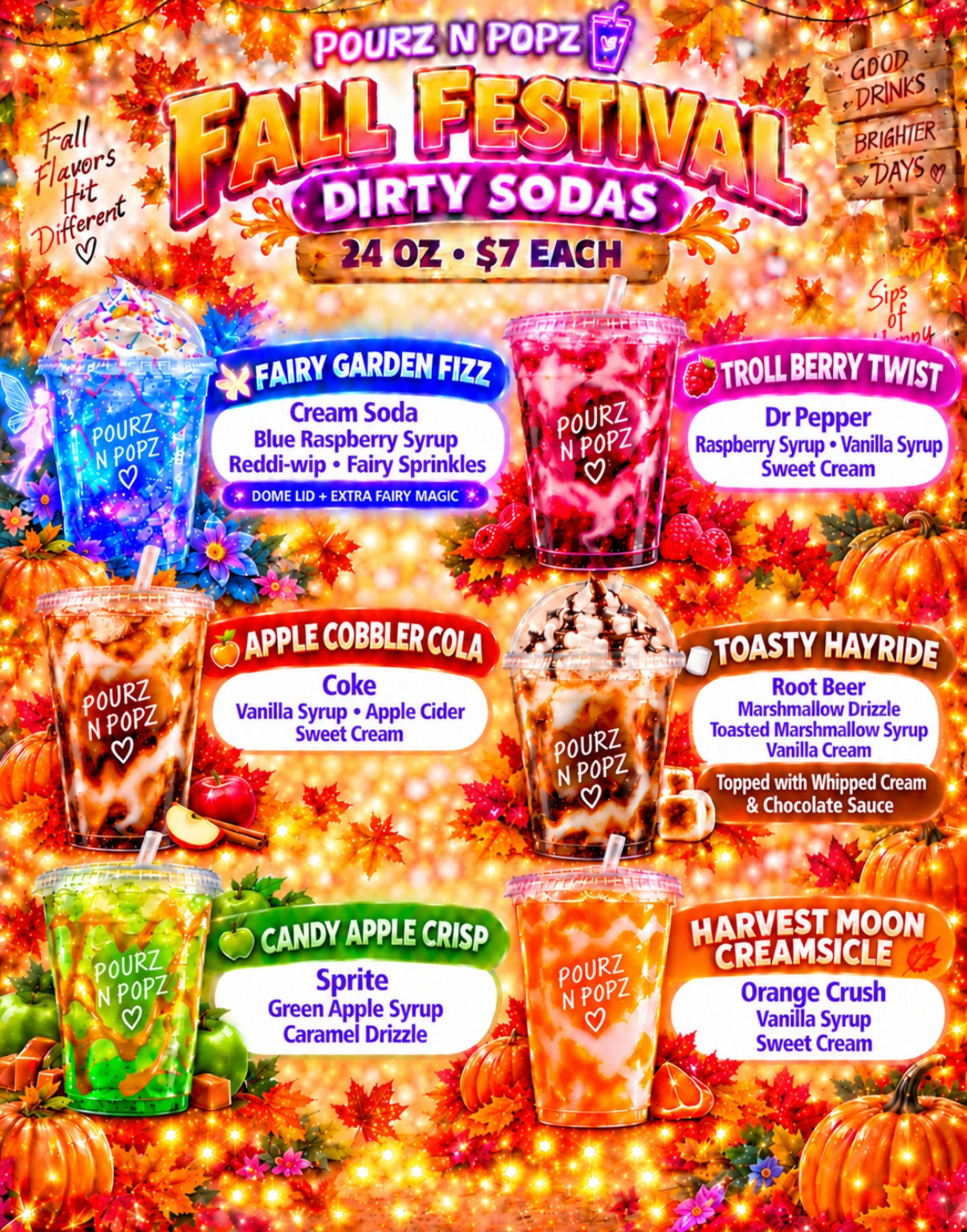 Fall Festival Dirty Sodas