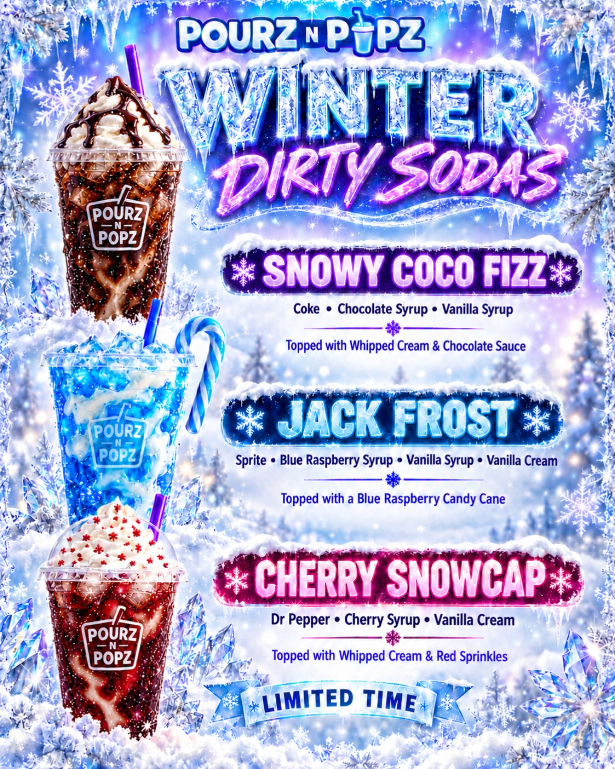 Winter Dirty Sodas